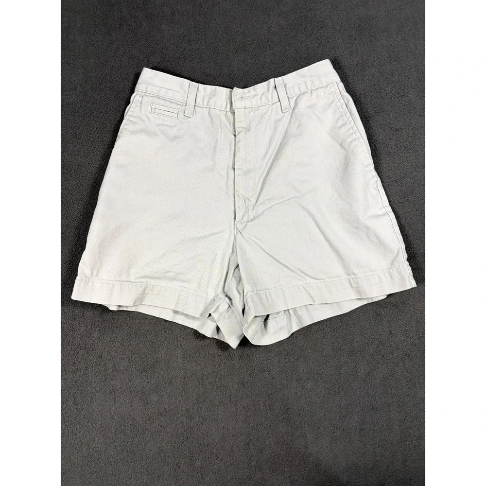 Dockers Khakis Shorts Womens 24 White Vintage Flat Front Casual